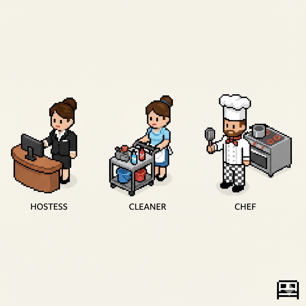 Illustration du personnel d’un hôtel